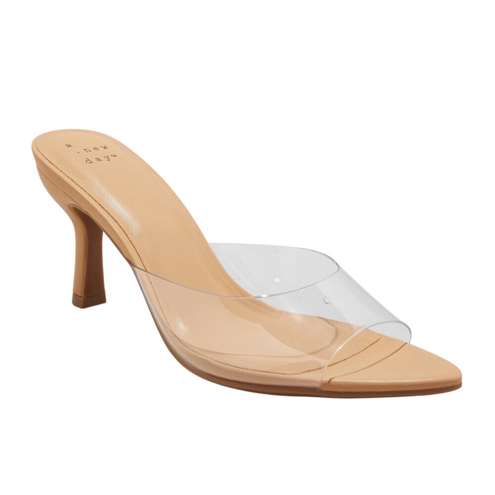 New In Box. A new Day Lupita Clear Strap Heels, Size 11